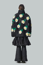 KIRIN BRAIDED FLOWER OVERSIZED DOWN JACKET