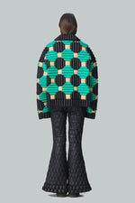 3D LANTERN PATTERN DOWN JACKET