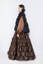 RAXXY V-PATTERN SLEEVELESS GOOSE DOWN JACKET