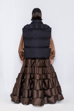 RAXXY V-PATTERN SLEEVELESS GOOSE DOWN JACKET