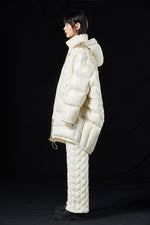“CHINA” PORCELAIN WOVEN OVERSIZE GOOSE DOWN JACKET