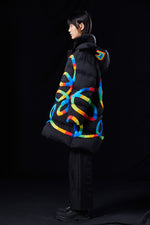 COLOUR STRUGGLED OVERSIZED GOOSE DOWN JACKET