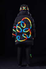 COLOUR STRUGGLED OVERSIZED GOOSE DOWN JACKET