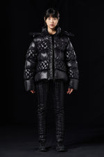 OVERSIZED BRAIDED GOOSE DOWN HOODED JACKET