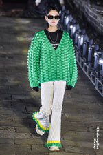 5-DIMENSIONAL CROCODILE GOOSE DOWN CARDIGAN