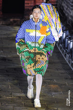 “THE GREAT WALL"MOSAICS OVERSIZED GOOSE DOWN COAT