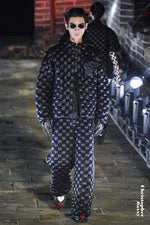 5-DIMENSIONAL GREAT WALL PATTERN HOODED GOOSE DOWN JACKET