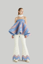 SPIRAL FIREWORK GOOSE DOWN STRAPLESS DRESS