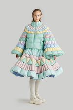 COLORFUL FIREWORK SLEEVE GOOSE DOWN JACKET