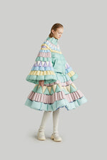 COLORFUL FIREWORK SLEEVE GOOSE DOWN JACKET