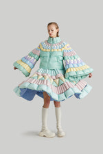 COLORFUL FIREWORK SLEEVE GOOSE DOWN JACKET