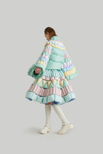 COLORFUL FIREWORK SLEEVE GOOSE DOWN JACKET