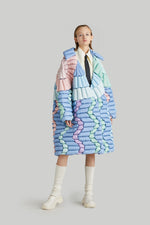 COLORFUL"FIREWORKS BURST"GOOSE DOWN COAT