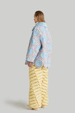 PINK&BLUE FIREWORKS GOOSE DOWN JACKET