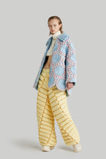 PINK&BLUE FIREWORKS GOOSE DOWN JACKET