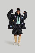 FIREWORKS MOSAIC OVERSIZED GOOSE DOWN COAT