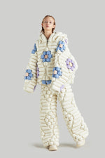 "COLORFUL FIREWORKS"OVERSIZED HOODED JACKET