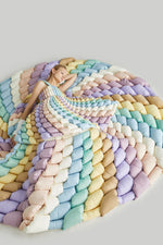 DOUBLE SWIRL COLOR PUFF GOOSE DOWN DRESS