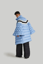 V DECORATIVE FIREWORKS SLEEVE GOOSE DOWN COAT