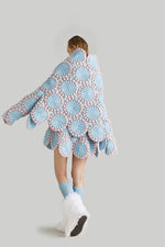 RAXXY PINK&BLUE FIREWORK GOOSE DOWN SHAWL