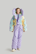 RAXXY WAVE LAPEL GOOSE DOWN JACKET