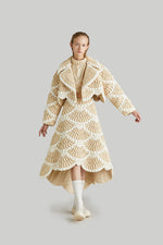 RAXXY "FAN FIREWORK" LAPEL GOOSE DOWN JACKET