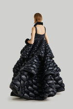 RAXXY THREE LAYER SWIRL PUFF GOOSE DOWN DRESS