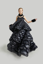 RAXXY THREE LAYER SWIRL PUFF GOOSE DOWN DRESS