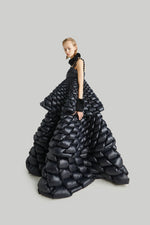 RAXXY THREE LAYER SWIRL PUFF GOOSE DOWN DRESS