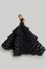 RAXXY THREE LAYER SWIRL PUFF GOOSE DOWN DRESS