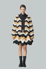 WAVY DOWN SWEATER CARDIGAN