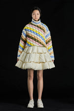 GREAT WALL TWILL WEAVE COLORED TURTLENECK GOOSE DOWN SWEATER