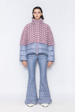 RAXXY CLASSIC COLOR-BLOCKED GOOSE DOWN JACKET