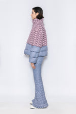 RAXXY CLASSIC COLOR-BLOCKED GOOSE DOWN JACKET