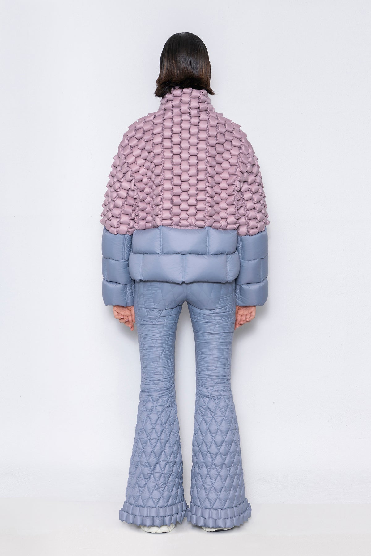 RAXXY CLASSIC COLOR-BLOCKED GOOSE DOWN JACKET