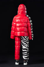 RAXXY x AURETA Handmade zebra pattern down jacket