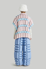 PINK&BLUE SLUB GOOSE DOWN VEST