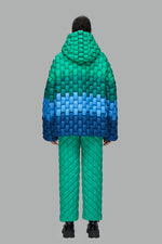 BLUE&GREEN GRADIENT BAMBOO TEXTURE JACKET