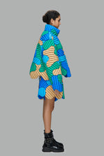 STRIPE TEXTURE CAMO DOWN JACKET