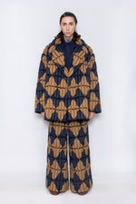 RAXXY "MORNING GLORY" TEXTURE LAPEL GOOSE DOWN COAT