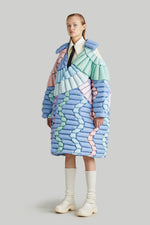 COLORFUL"FIREWORKS BURST"GOOSE DOWN COAT