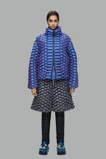 COLORFUL BLUE&PURPLE PYTHON DOWN JACKET