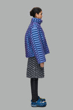COLORFUL BLUE&PURPLE PYTHON DOWN JACKET