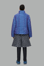 COLORFUL BLUE&PURPLE PYTHON DOWN JACKET