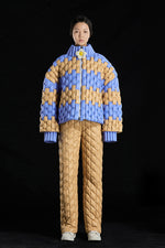 5-DIMENSIONAL GREAT WALL MONOCHROME SILHOUETTE GOOSE DOWN JACKET