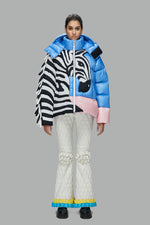 CLASSIC PAPER CUT CRAFT ZEBRA DOWN JACKET