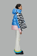 CLASSIC PAPER CUT CRAFT ZEBRA DOWN JACKET