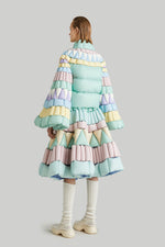 COLORFUL FIREWORK SLEEVE GOOSE DOWN JACKET