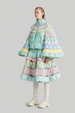 COLORFUL FIREWORK SLEEVE GOOSE DOWN JACKET