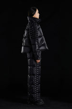 KIRIN PATTERN DECORATION GOOSE DOWN RIDER JACKET